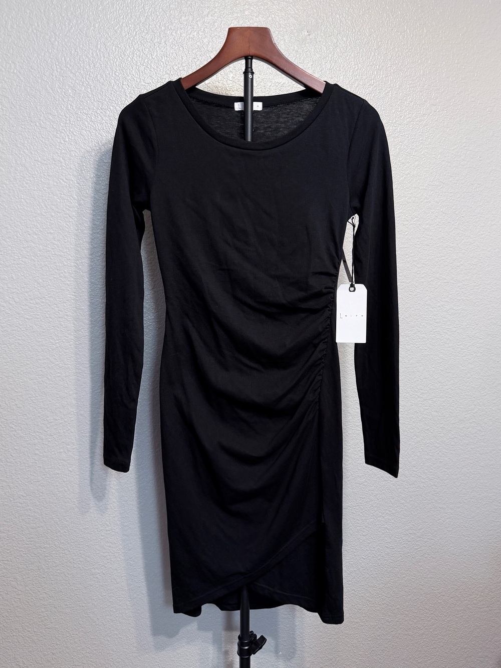 NWT Leith Bodycon Long Sleeve Evening Little Black Dress - Women’s Small
